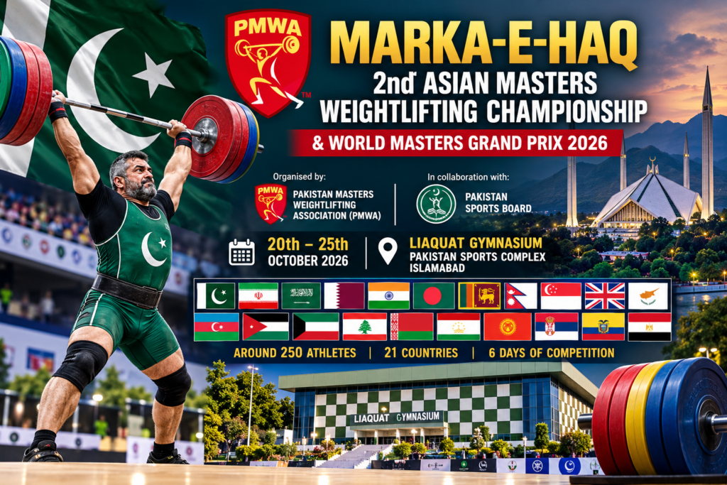 Pakistan set to host Asian Masters Weightlifting Championship and World Masters Grand Prix